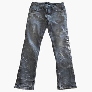 Kenneth Cole Slim Fit Black Acid Wash Vintage Jeans